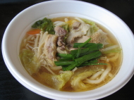 地鶏ちゃんこ(うどん入) 500円