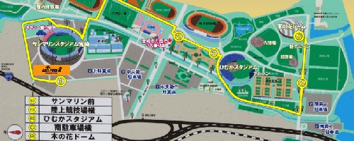 宮崎県総合運動公園マップ