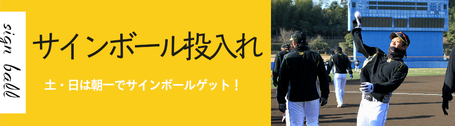 サインボール投入れ
